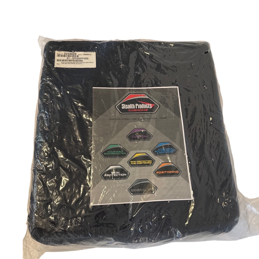 Stealth Products Spectrum Gel SPP Wheelchair Cushion 18x20 ST-SPCGSPP1820 Black